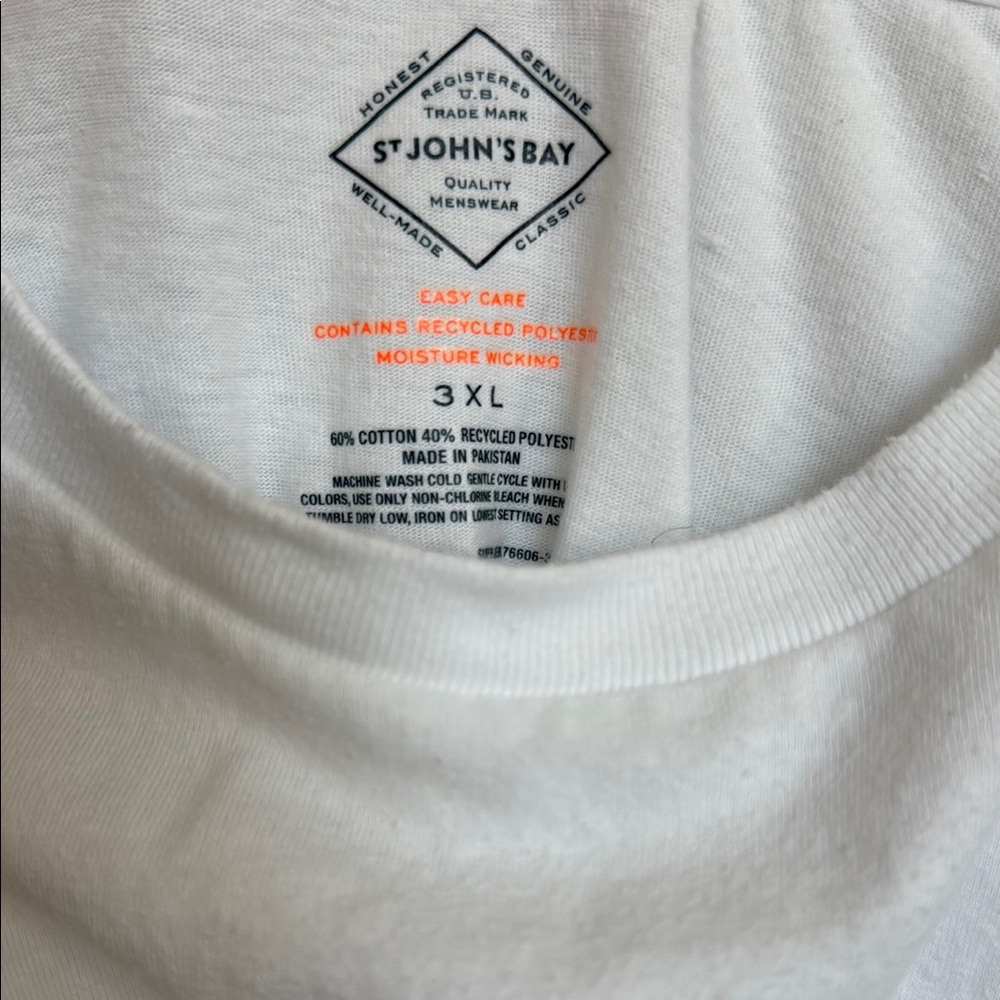 St. John's Bay White Short Sleeve Crew Neck Tee - Picture 2 of 5